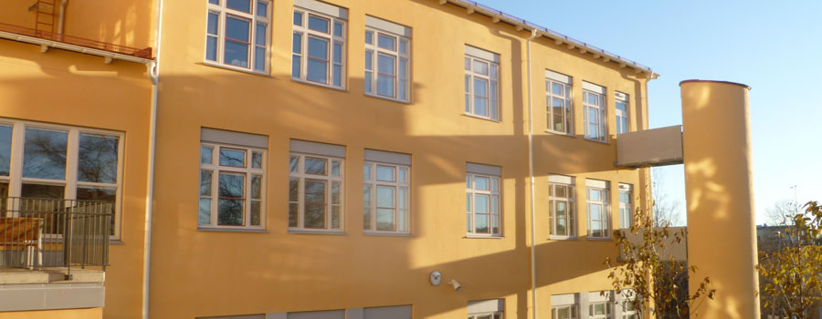 Järla skola - fasad mot gård